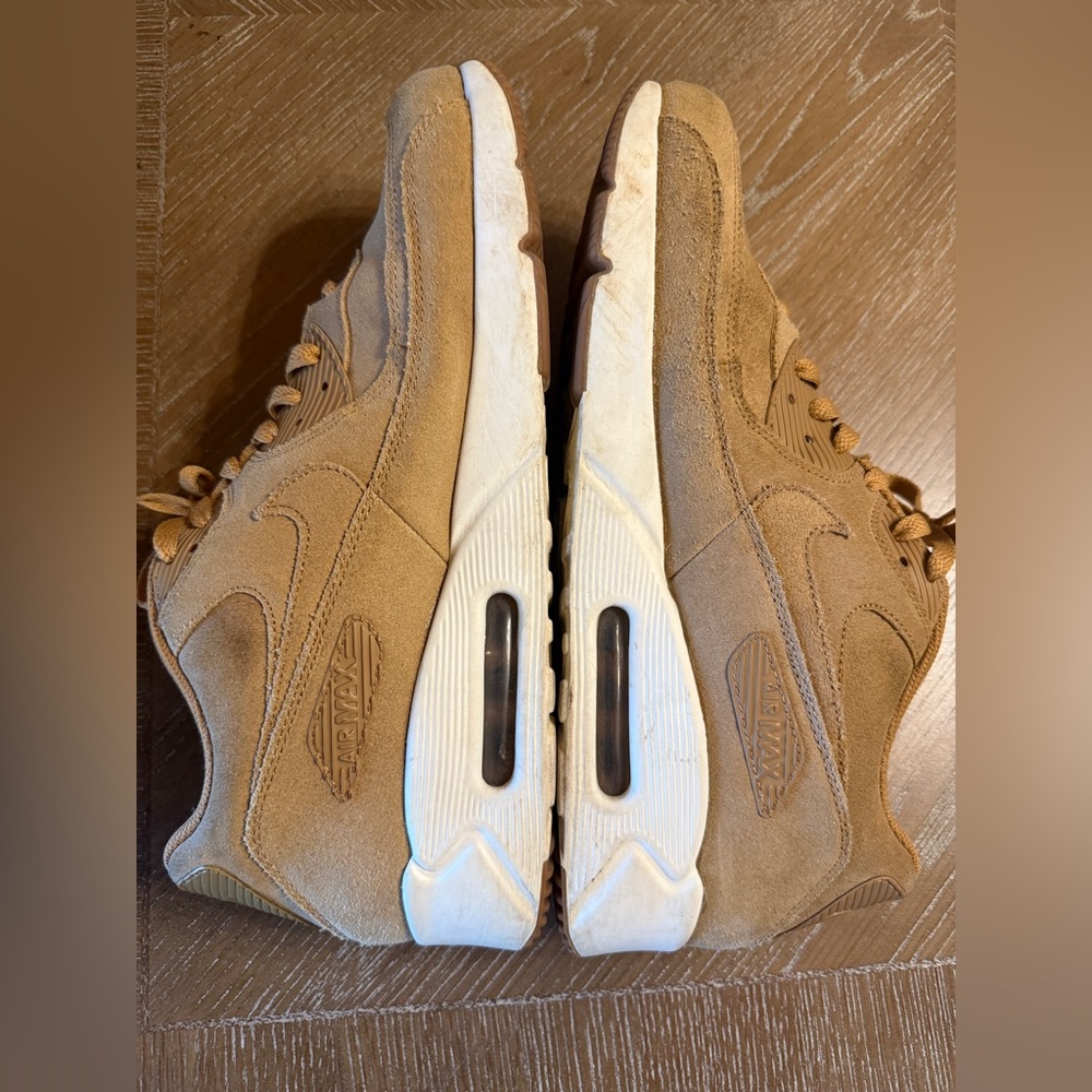 Nike Air Max 90 Ultra 2.0 LTR Leather Flax/Wheat/Gum Mens 11.5 924447-200
